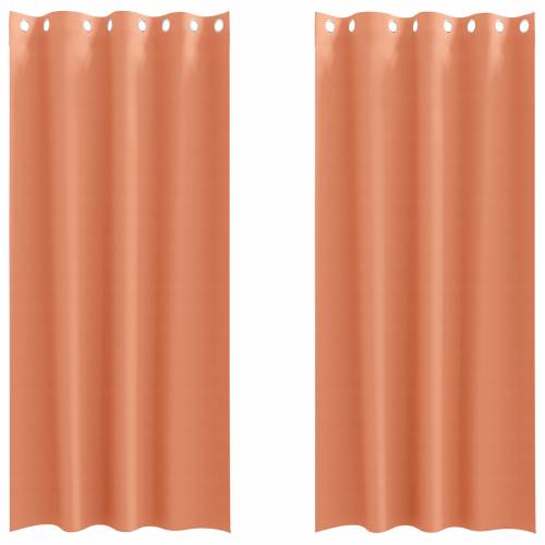 Zavjese sa zavjesama 2 pcs Terakota 225 x 140 cm Poliester Cijena