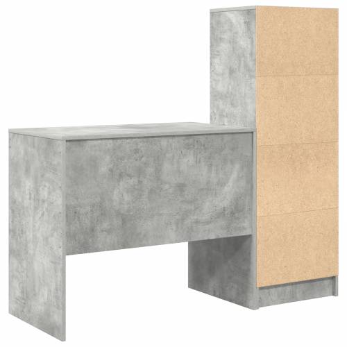 Stol s pohranom Beton siva Konstruirano drvo Cijena