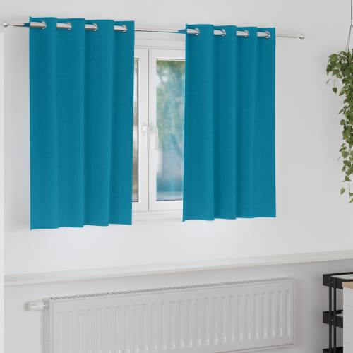 Zavjese sa zavjesama 2 pcs Tirkizna 140 x 140 cm Poliester Cijena