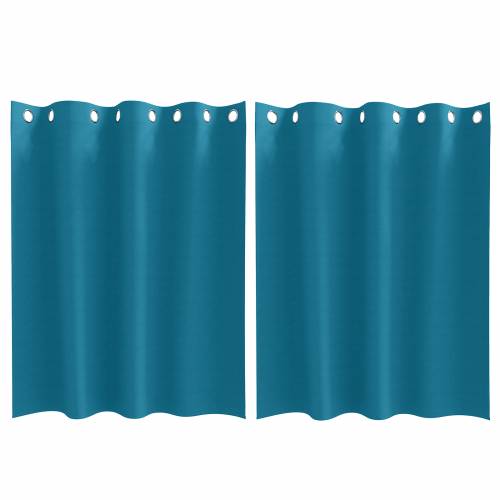 Zavjese sa zavjesama 2 pcs Tirkizna 140 x 140 cm Poliester Cijena