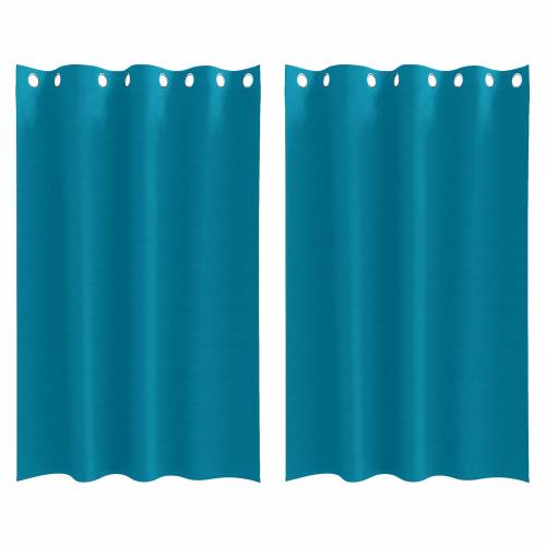 Zavjese sa zavjesama 2 pcs Tirkizna 175 x 140 cm Poliester Cijena
