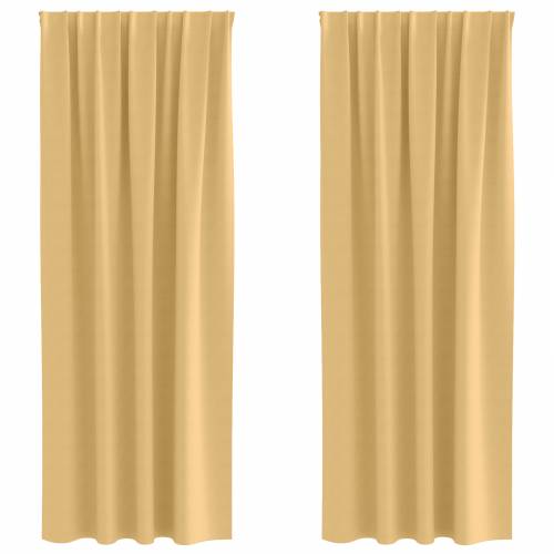 Zavjese sa zavjesama 2 pcs Bež 245 x 140 cm Poliester Cijena