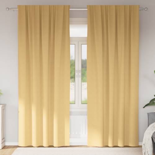 Zavjese sa zavjesama 2 pcs Bež 260 x 140 cm Poliester Cijena