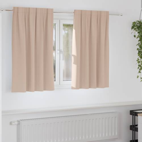 Zavjese sa zavjesama 2 pcs Sivo-smeđa 140 x 140 cm Poliester Cijena