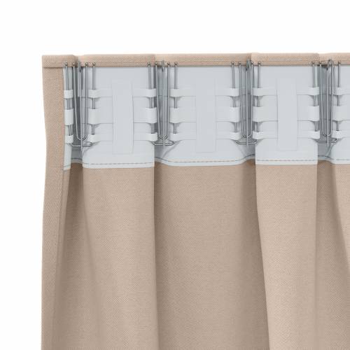 Zavjese sa zavjesama 2 pcs Sivo-smeđa 140 x 140 cm Poliester Cijena