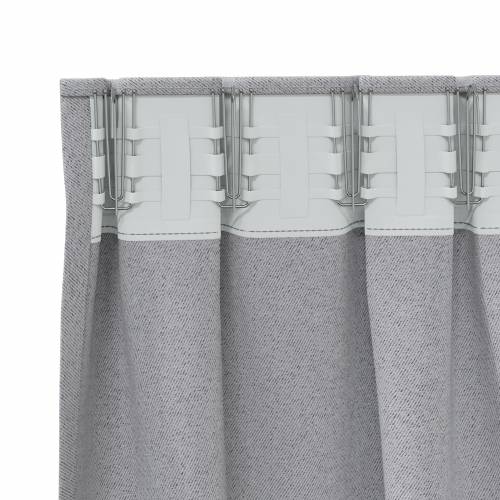 Zavjese sa zavjesama 2 pcs Svjetlosiva 245 x 140 cm Poliester Cijena