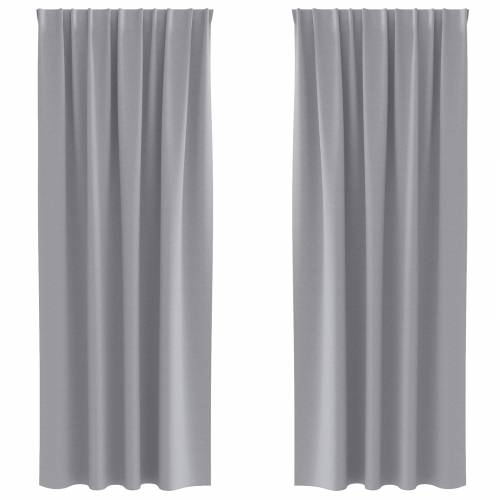 Zavjese sa zavjesama 2 pcs Svjetlosiva 260 x 140 cm Poliester Cijena