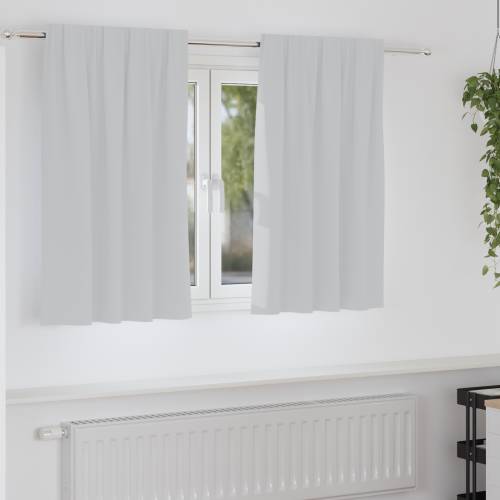 Zavjese sa zavjesama 2 pcs Svijetlo siva 140 x 140 cm Poliester Cijena