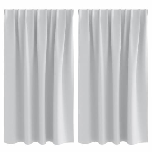 Zavjese sa zavjesama 2 pcs Svijetlo siva 140 x 140 cm Poliester Cijena