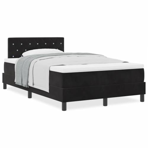 Box Spring Krevet s Madracem Crni Mali Dupli Baršun Cijena
