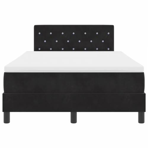 Box Spring Krevet s Madracem Crni Mali Dupli Baršun Cijena