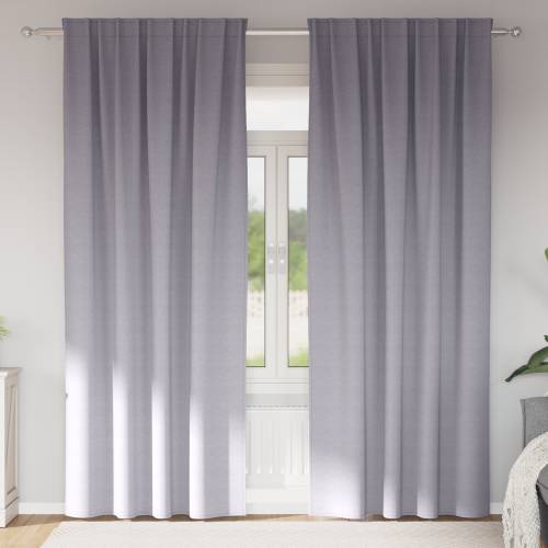 Zavjese sa zavjesama 2 pcs Metalna siva 245 x 140 cm Poliester Cijena