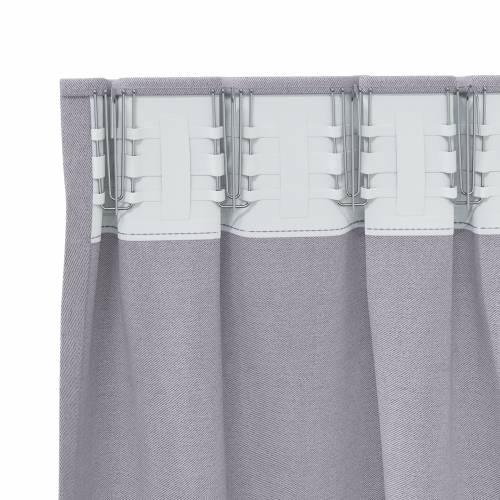 Zavjese sa zavjesama 2 pcs Metalna siva 245 x 140 cm Poliester Cijena