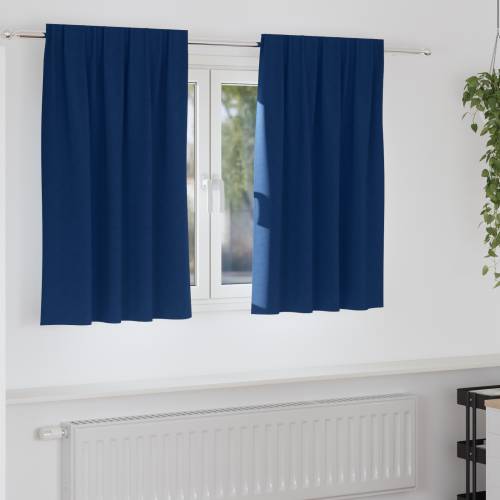 Zavjese sa zavjesama 2 pcs Tamno plava 140 x 140 cm Poliester Cijena