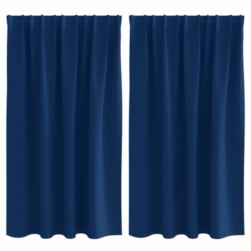 Zavjese sa zavjesama 2 pcs Tamno plava 140 x 140 cm Poliester Cijena