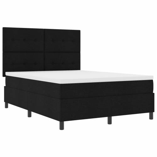 Box Spring Krevet s Madracem Crni 160x200 cm Tkanina Cijena