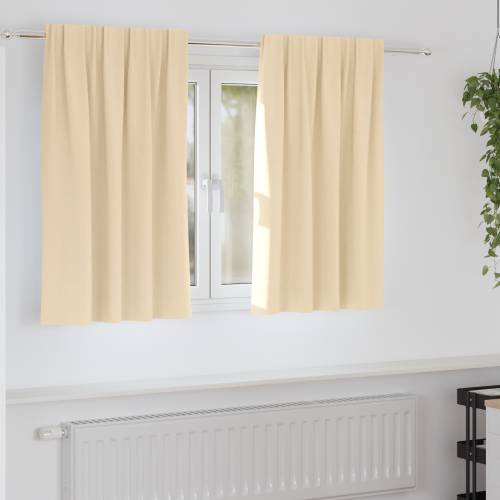 Zavjese sa zavjesama 2 pcs Krema 140 x 140 cm Poliester Cijena