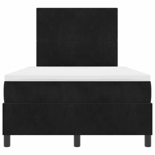 Box Spring Krevet s Madracem Crna Mala Dupla Baršun Cijena