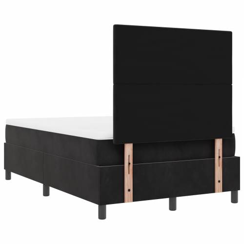 Box Spring Krevet s Madracem Crna Mala Dupla Baršun Cijena