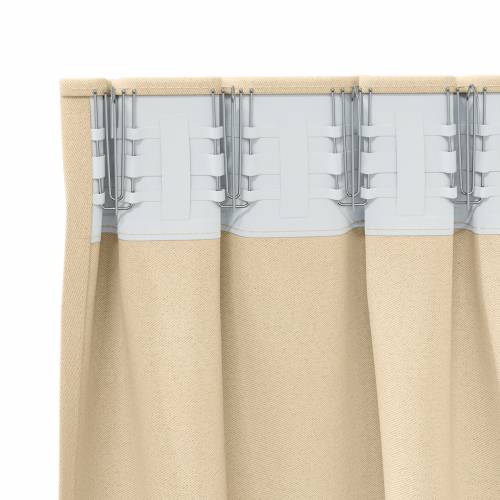 Zavjese sa zavjesama 2 pcs Krema 260 x 140 cm Poliester Cijena