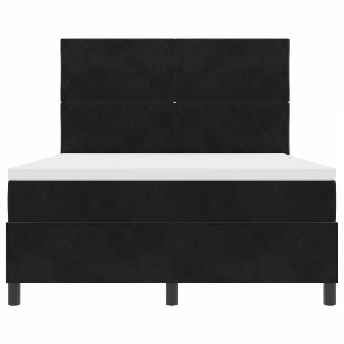 Box Spring Krevet s Madracem Crni 140x190 cm Baršun Cijena