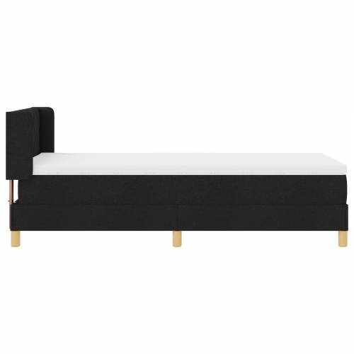 Box Spring krevet s madracem u crnoj boji, 90 x 190 cm, Tkanina Cijena