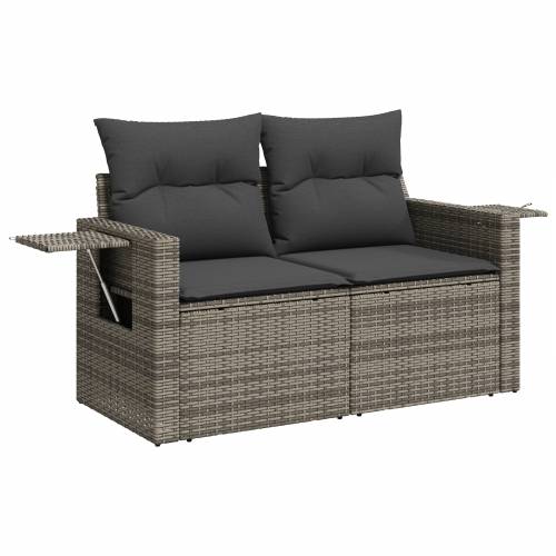 9-dijelni vrtni set sofa s jastučićima Siva Poli ratan Akacija Cijena