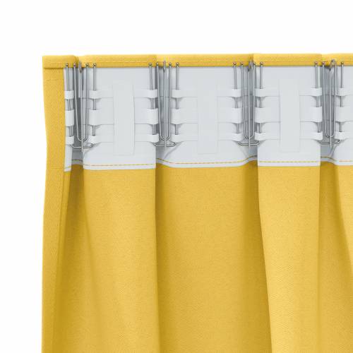 Zavjese 2 pcs žuta boja senfa 245 x 140 cm Poliester Cijena