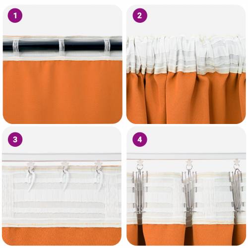 Zavjese 2 pcs Svijetla narančasta 140 x 140 cm Poliester Cijena