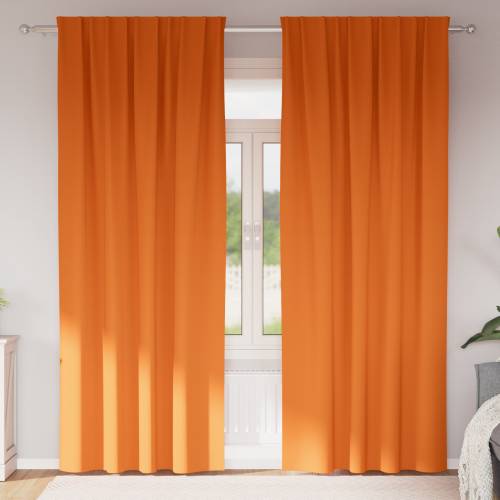 Zavjese 2 pcs Svijetla narančasta 225 x 140 cm Poliester Cijena