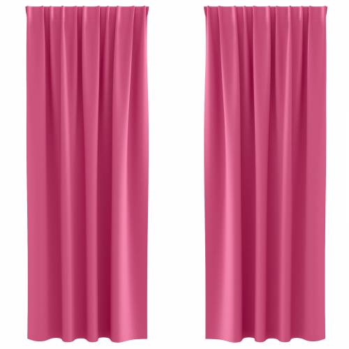 Zavjese sa zavjesama 2 pcs Svijetla roza 245 x 140 cm Poliester Cijena