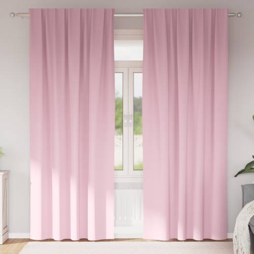 Zavjese 2 pcs Bebe ružičasta 260 x 140 cm Poliester Cijena