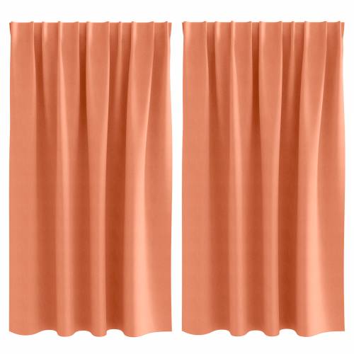 Zavjese sa zavjesama 2 pcs Terakota 140 x 140 cm Poliester Cijena