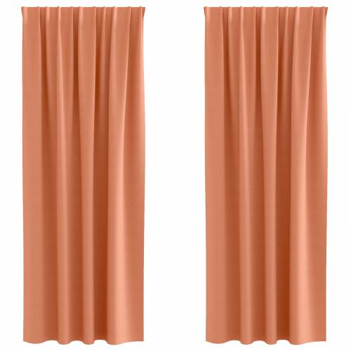 Zavjese sa zavjesama 2 pcs Terakota 225 x 140 cm Poliester Cijena