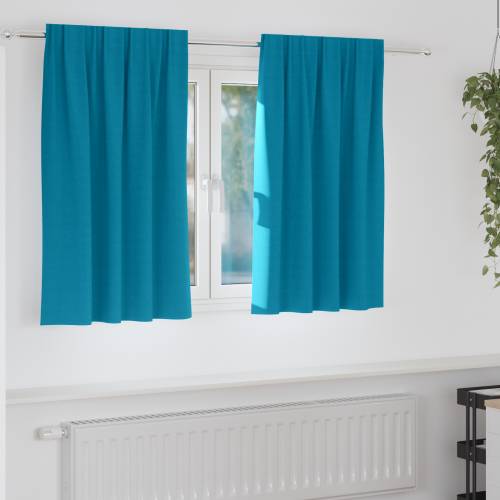 Zavjese sa zavjesama 2 pcs Tirkizna 140 x 140 cm Poliester Cijena