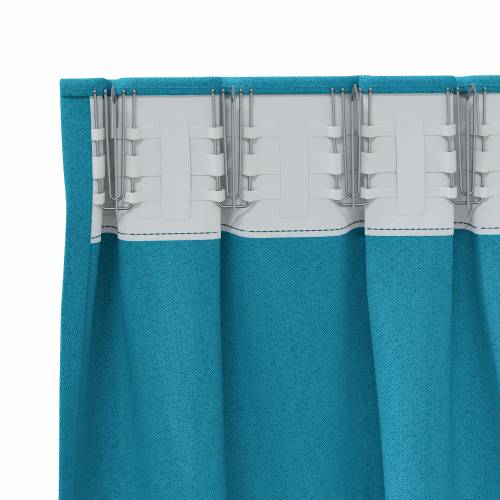 Zavjese sa zavjesama 2 pcs Tirkizna 140 x 140 cm Poliester Cijena