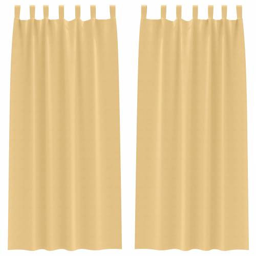 Zavjese sa zavjesama 2 pcs Bež 260 x 140 cm Poliester Cijena