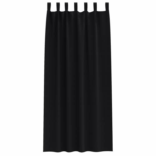 Zavjese sa zavjesama 2 pcs Crna 245 x 140 cm Poliester Cijena