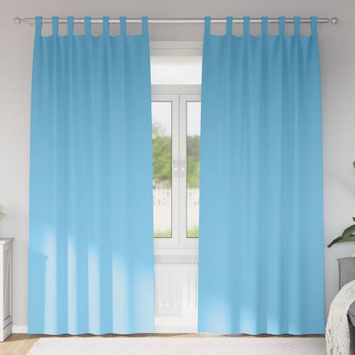 Zavjese 2 pcs Svijetlo plava 260 x 140 cm Poliester Cijena