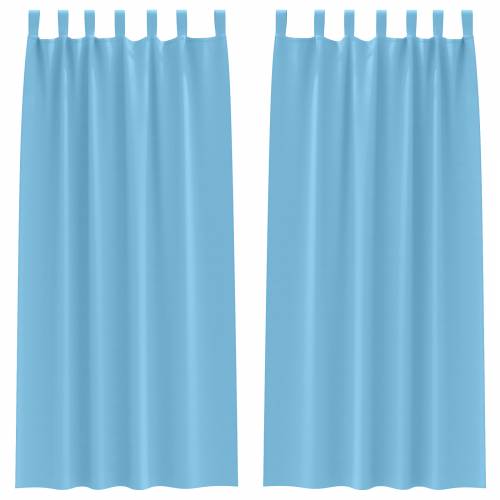 Zavjese 2 pcs Svijetlo plava 260 x 140 cm Poliester Cijena