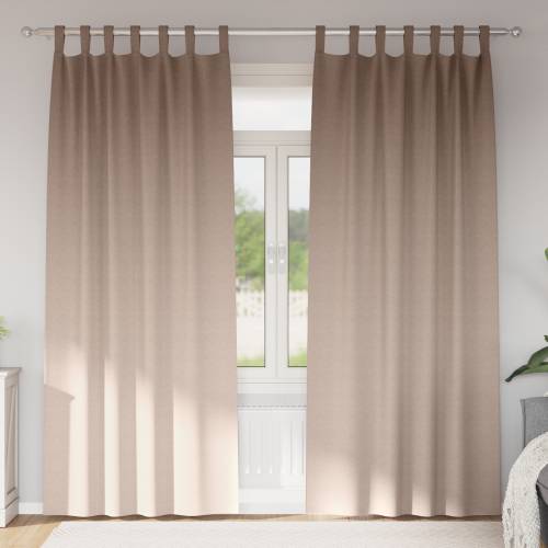 Zavjese sa zavjesama 2 pcs Sivo-smeđa 245 x 140 cm Poliester Cijena