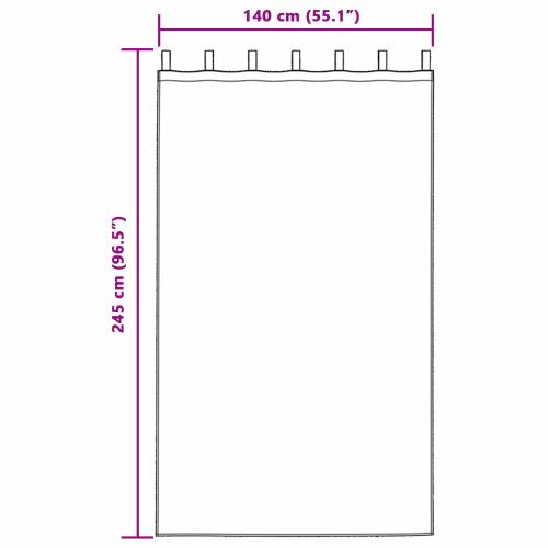 Zavjese sa zavjesama 2 pcs Sivo-smeđa 245 x 140 cm Poliester Cijena
