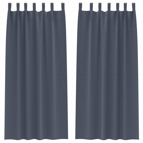 Zavjese sa zavjesama 2 pcs Antracit 260 x 140 cm Poliester Cijena