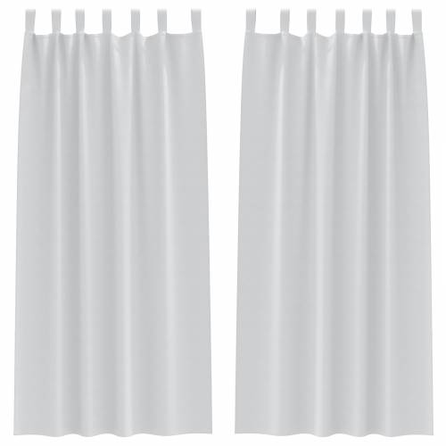 Zavjese sa zavjesama 2 pcs Svijetlo siva 260 x 140 cm Poliester Cijena