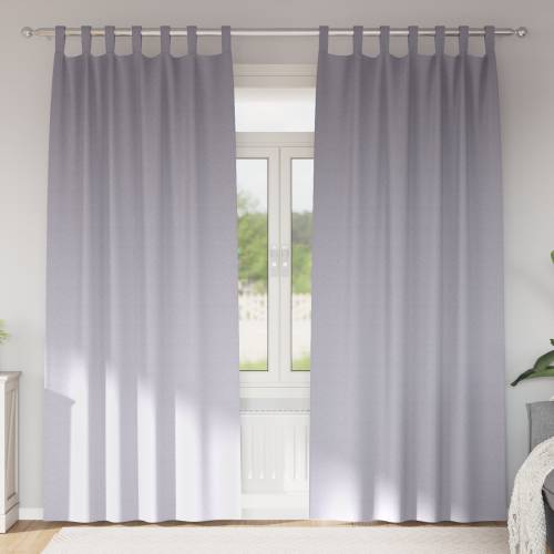 Zavjese sa zavjesama 2 pcs Metalna siva 245 x 140 cm Poliester Cijena
