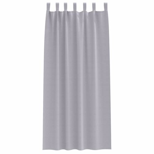Zavjese sa zavjesama 2 pcs Metalna siva 245 x 140 cm Poliester Cijena