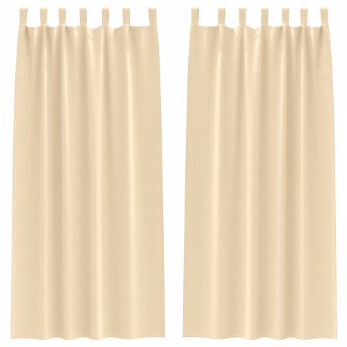 Zavjese sa zavjesama 2 pcs Krema 260 x 140 cm Poliester Cijena