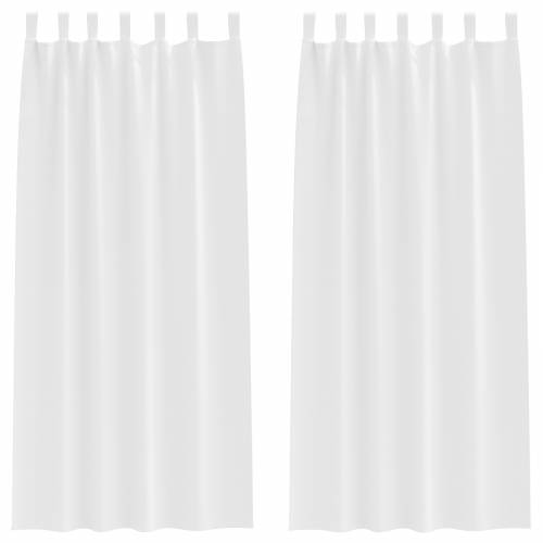 Zavjese sa zavjesama 2 pcs Čista bijela 260 x 140 cm Poliester Cijena