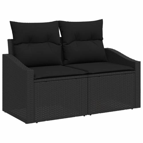 Vrtna garnitura - 11-dijelni set vrtnih sofa s jastucima crni poli ratan akacija Cijena