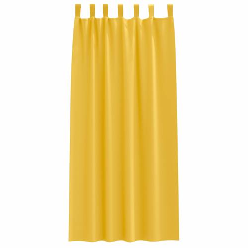Zavjese 2 pcs žuta boja senfa 245 x 140 cm Poliester Cijena